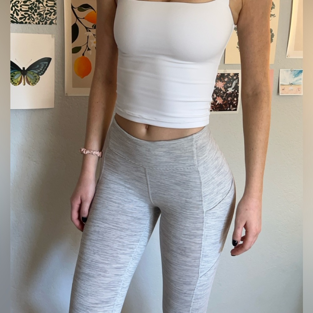 Lululemon cropped white leggings